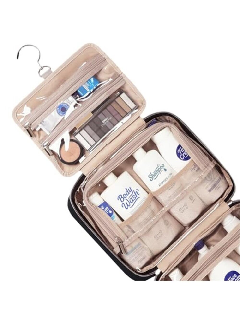 Large Hanging Toiletry Bag Travel Makeup Organizer Cosmetic Case Waterproof - Picture 4 of 6